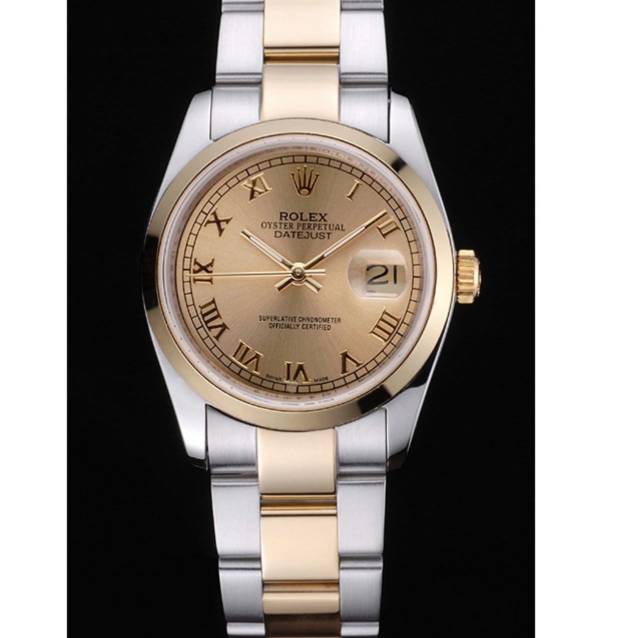 Aaa replica watch Datejust And Rolex Case Gold Stainless Gold Dial 622265 Steel 0520